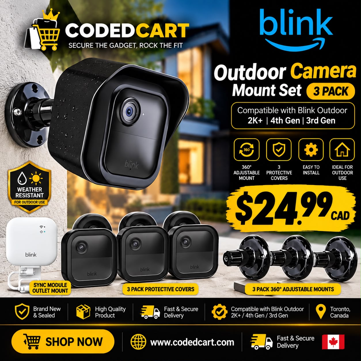 OUTDOOR CAMERA MOUNT SET — SECURE YOUR CAMERA, PROTECT YOUR SPACE!