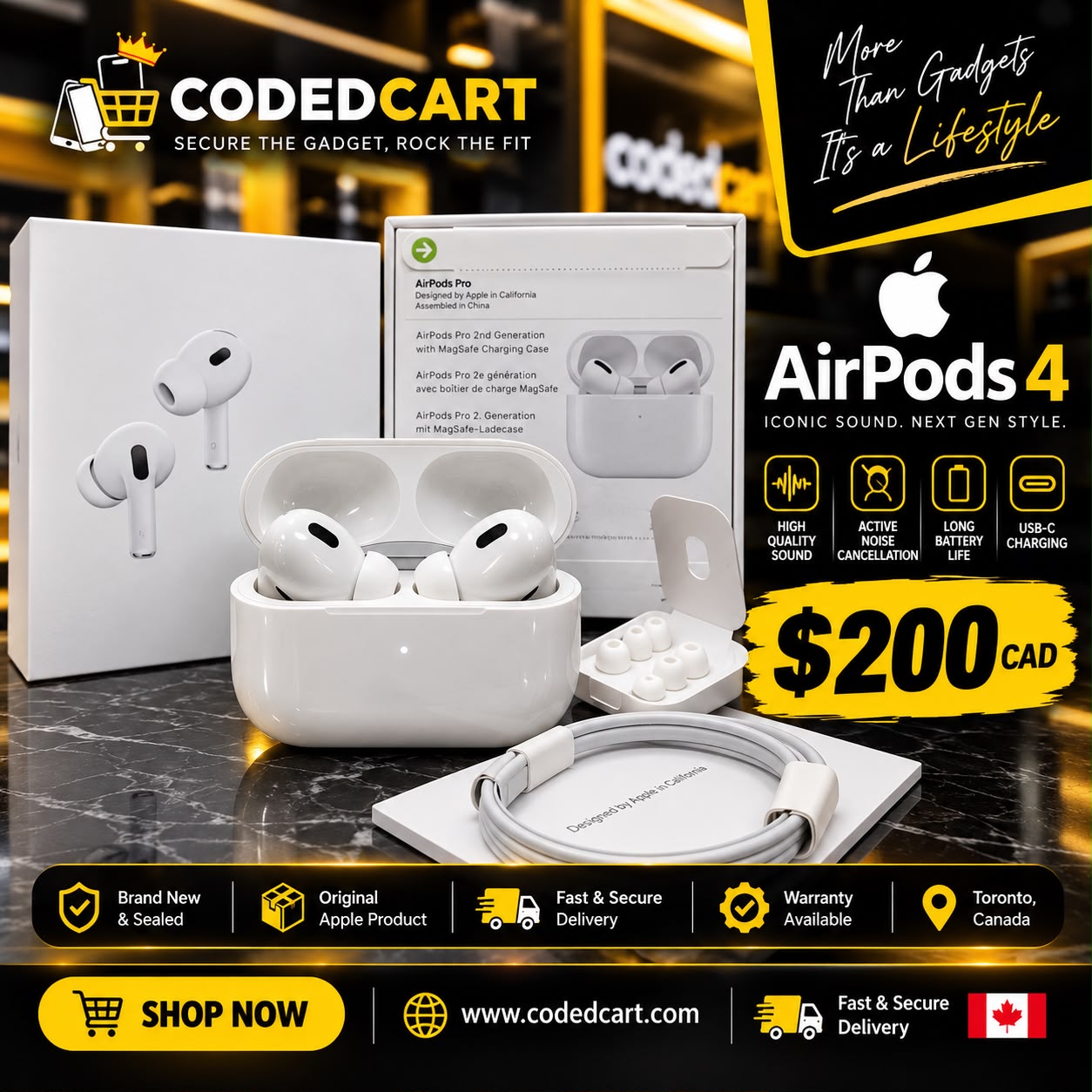 APPLE AIRPODS 4 — SMALL SIZE, BIG SOUND