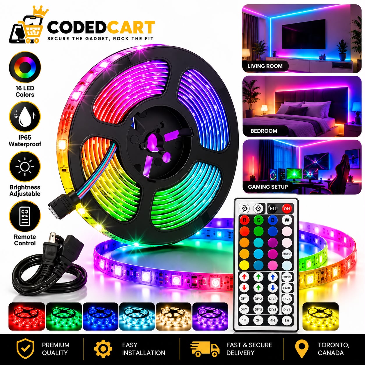 RGB LED Strip Lights – Light Up Your Space